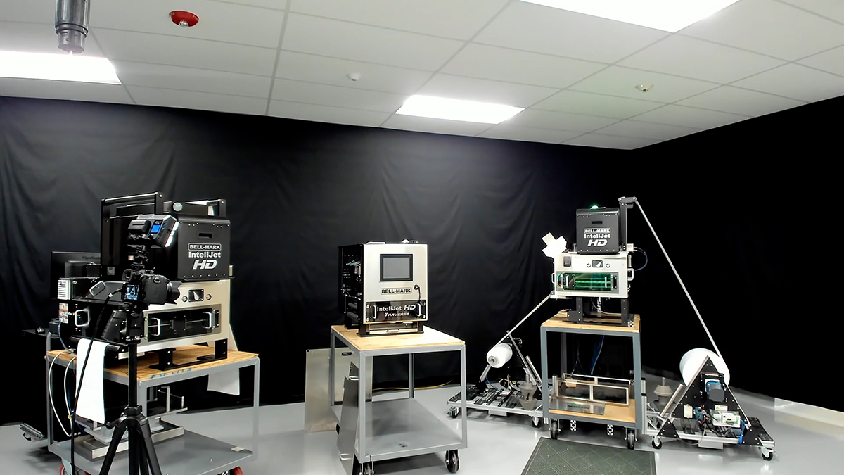 View of a set for a video training demo