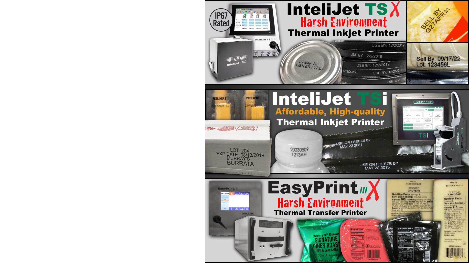 InteliJet TSX Harsh Environment Thermal Inkjet Printer | InteliJet TSi Affordable, High-quality Thermal Inkjet Printer |
										EasyPrint III X Harsh Environment Thermal Transfer Printer