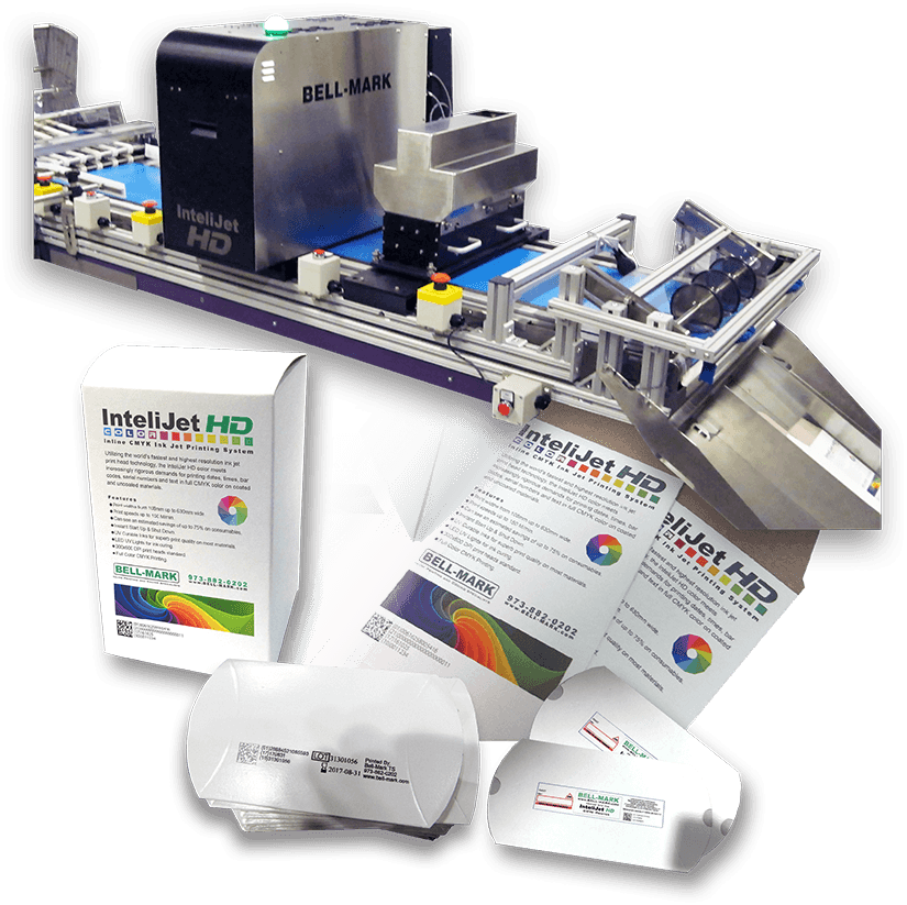 InteliJet HD on an Offline Feeder with printed samples