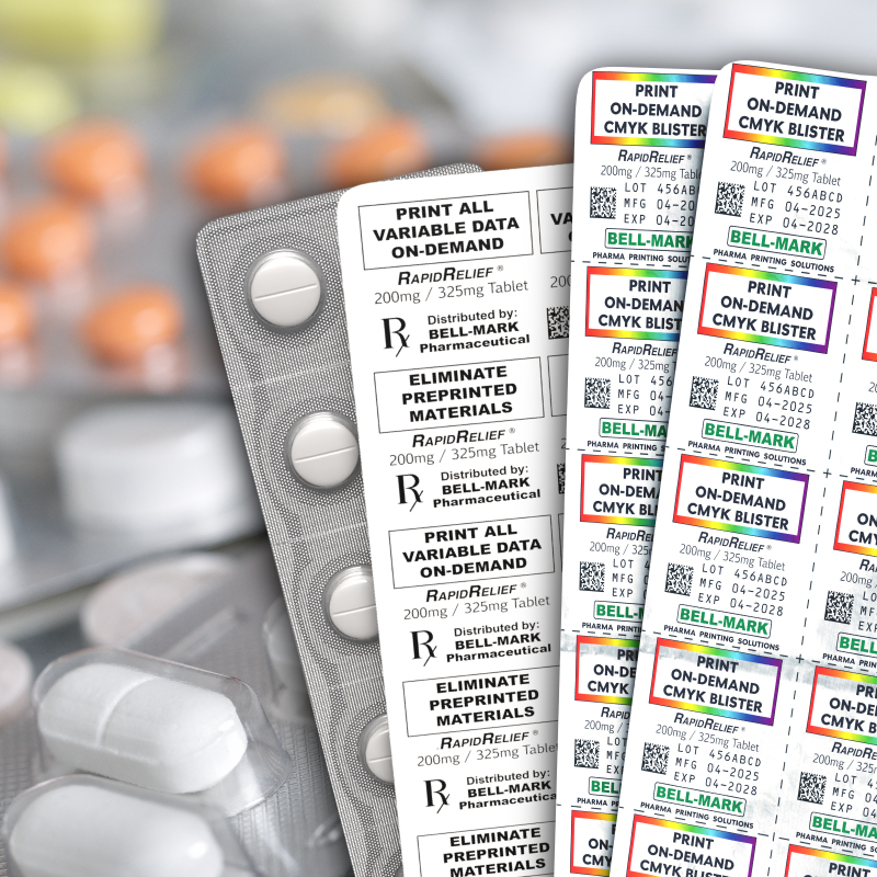 Blister pill package print samples