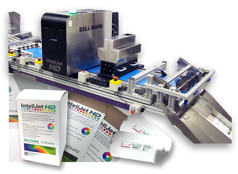 InteliJet HD printing on an Offline Feeder with printed samples