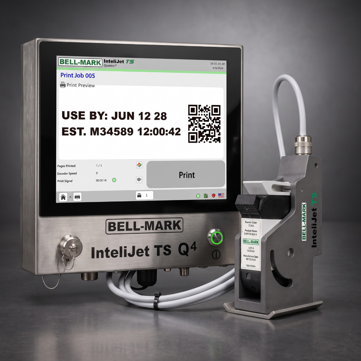 InteliJet TS print head with Quattro 4 controller