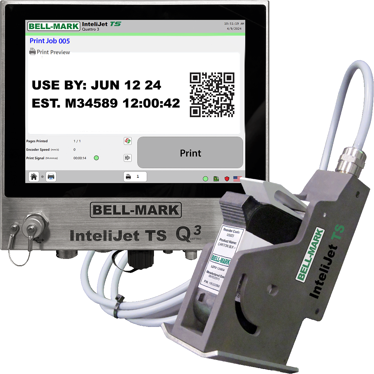 InteliJet TS Quattro with TS Printhead