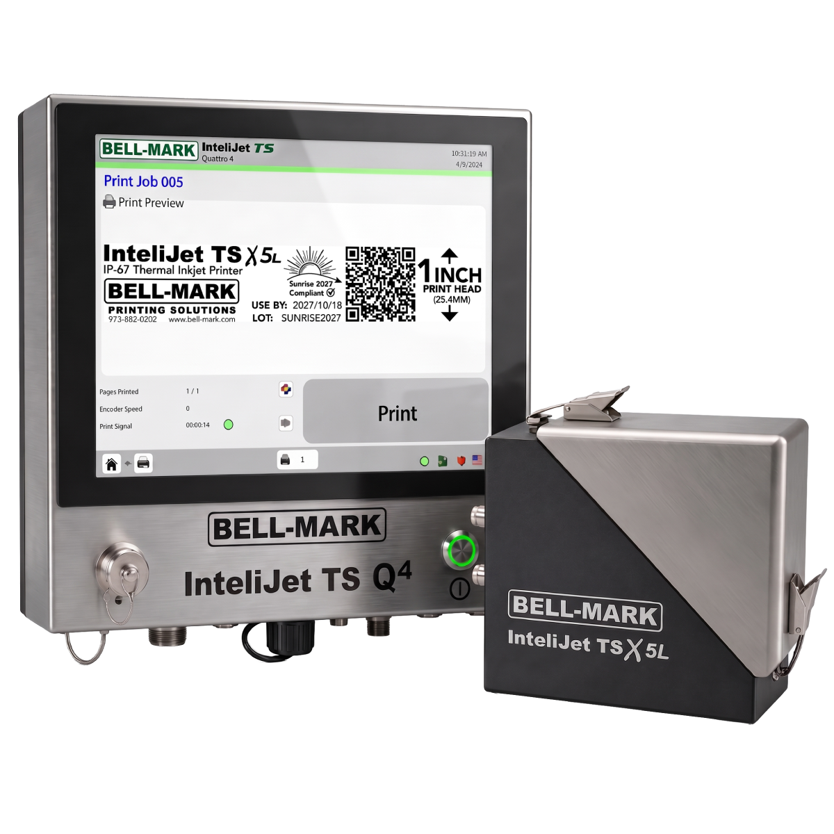 InteliJet TSX 5L one inch harsh-environment print head