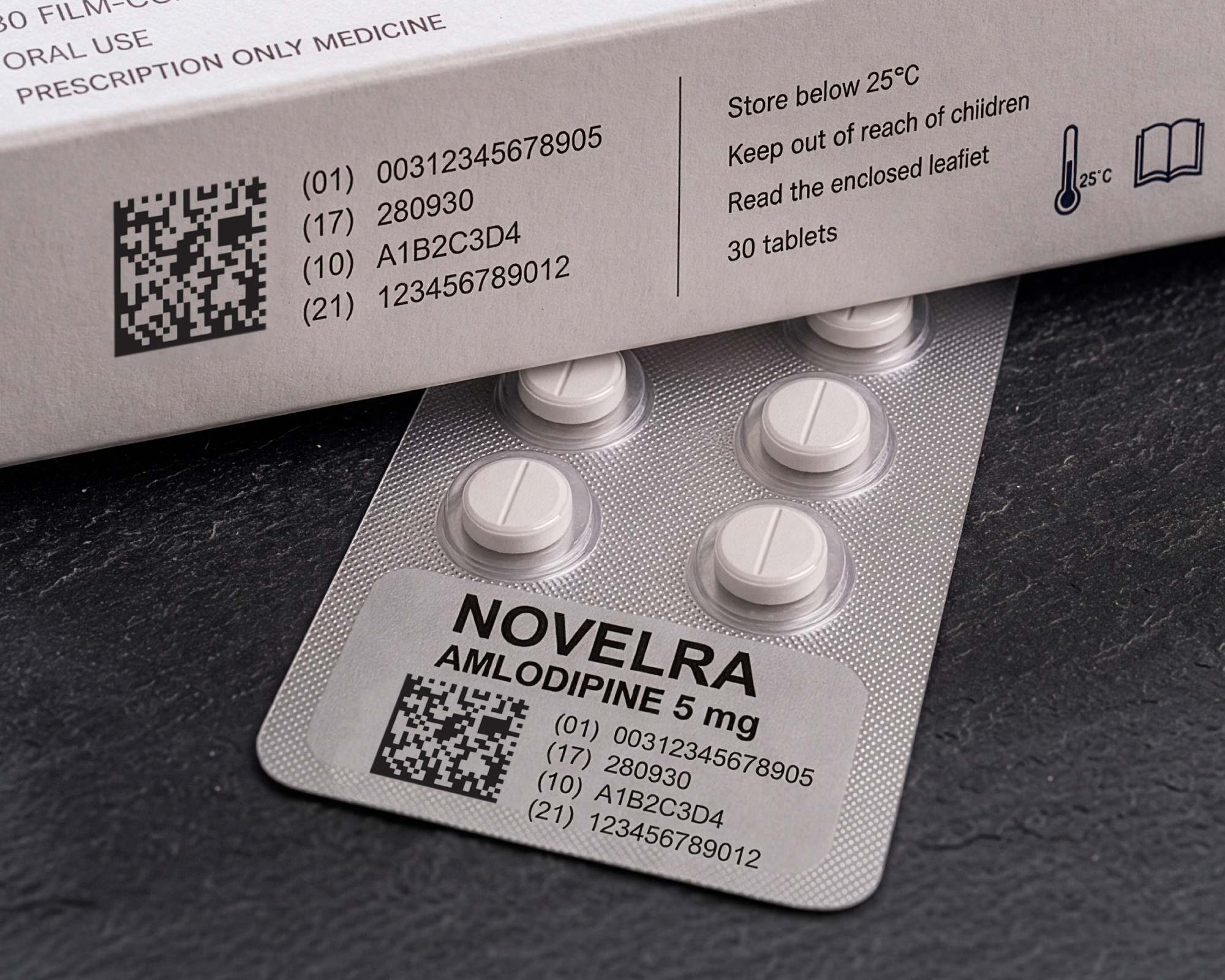 UDI and variable information printed on pharmaceutical cartons and blister packaging